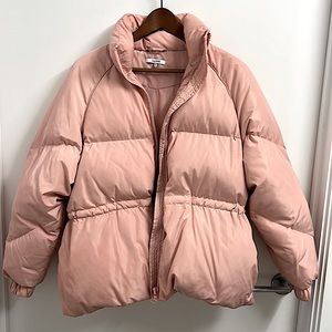 Ganni Down Puffer Jacket - Pink - Size 36